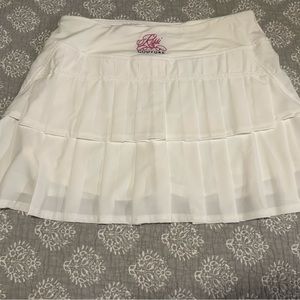 Kissi Couture White Ruffled Golf Skort Skirt